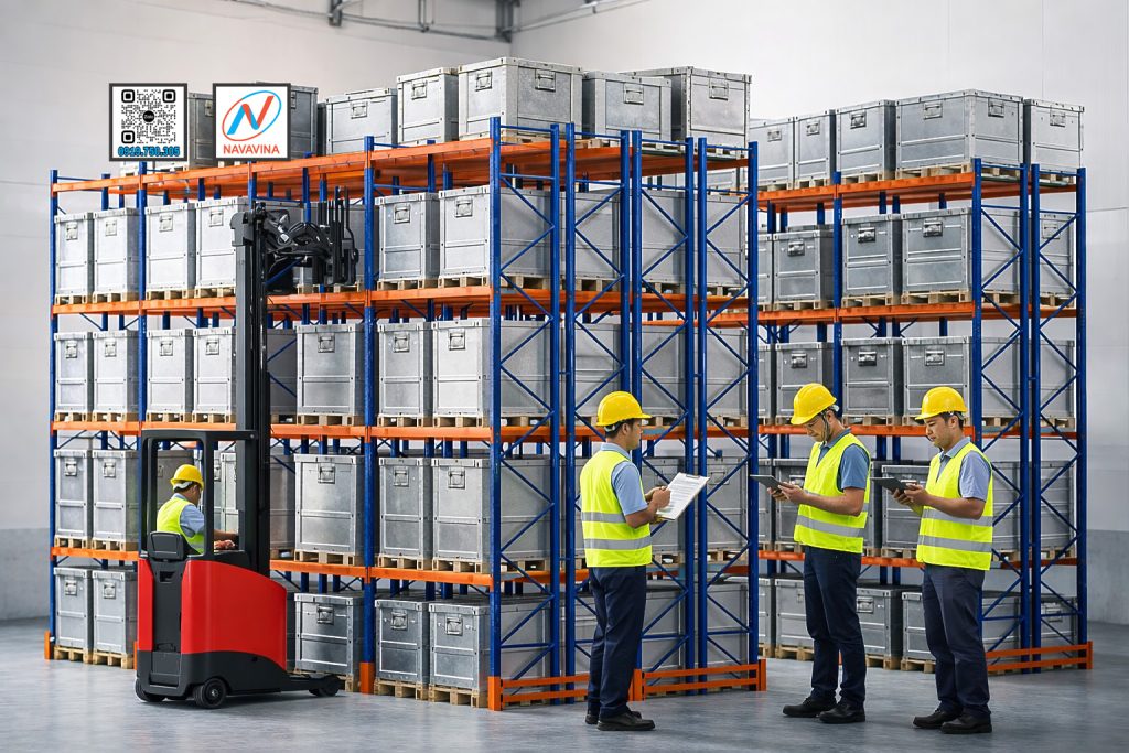Cách kiểm tra độ cân bằng sau khi lắp kệ - Hướng dẫn dùng ống thủy và dây dọi kiểm tra kệ 4 tầng
