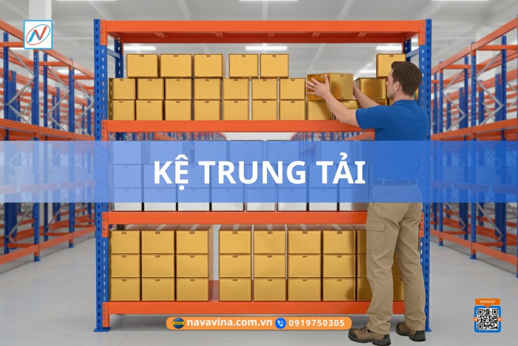 Kệ xếp tay và kệ pallet khác nhau thế nào - Hình ảnh so sánh hai dòng kệ trung tải 4 tầng và kệ pallet Selective