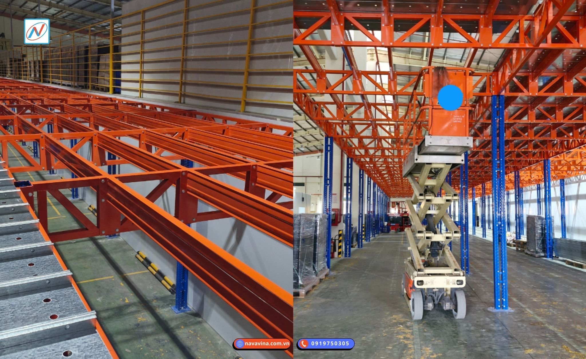 Lắp Đặt Kệ Sàn Mezzanine – Nhân Đôi Diện Tích Kho, Tải 750kg/m²