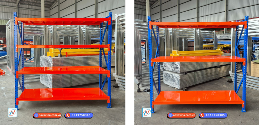 So sánh kệ 3 tầng và 4 tầng cho kho xếp tay